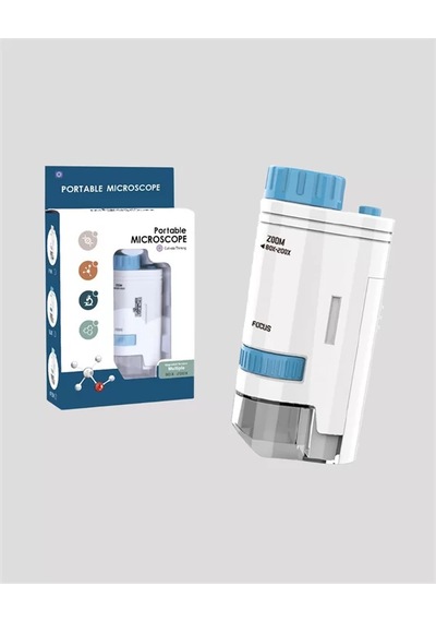 Abs Gövdeli Öğrenci Ve Hobi Mikroskobu Mavi Renk Yeni Nesil Mh-hs3202-1015