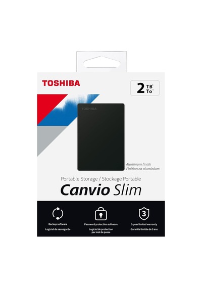 Canvio Slim 2.5 2tb Usb 3.2 Gen-1 Siyah Hdtd320ek3ea Taşınabilir Harici Sabit Disk
