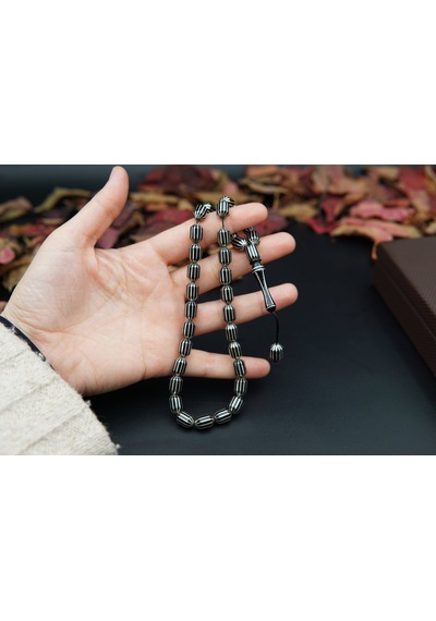 12'li Uçlu Kapsül Oltu Taşı Tesbih St000153