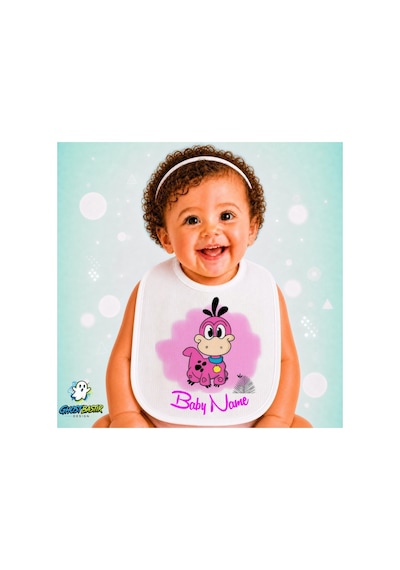 Kişiye Özel Dino Keten Bebek Mama Önlüğü Yumuşak - Emici - Yıkanabilir - Özel Tasarım P081 Çok Renkli