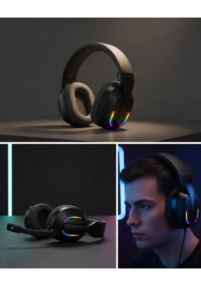 Rgb Aydınlatmalı Kablosuz Oyuncu Kulaklığı Konsol Ve Pc Uyumlu Akyı-324792