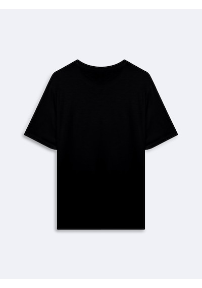 Ltb Flamlı Basic Siyah T-shırt Siyah