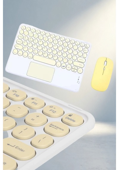 Slim Kablosuz Bluetooth Klavye Ve Touchpad Tüm Cihazlar İçin