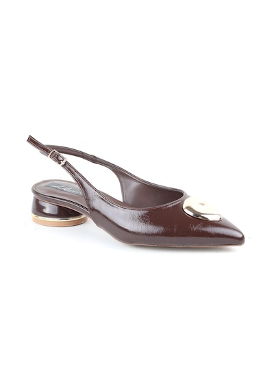 Libero L085.k2311 Parlak Rugan Arkası Açık Sivri Burun Metal Aksesuarlı Kısa Topuklu Kadın Slingback Ayakkabı Kahve Libero L085.k2311 Parlak Rugan Arkası Açık Sivri Burun Metal Aksesuarlı Kısa Topuklu Kadın Slingback Ayakkabı Kahve