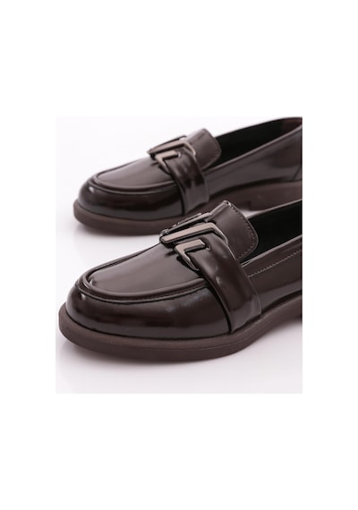 Dgn 527 Kadın Loafer Ayakkabı Kahve Rugan