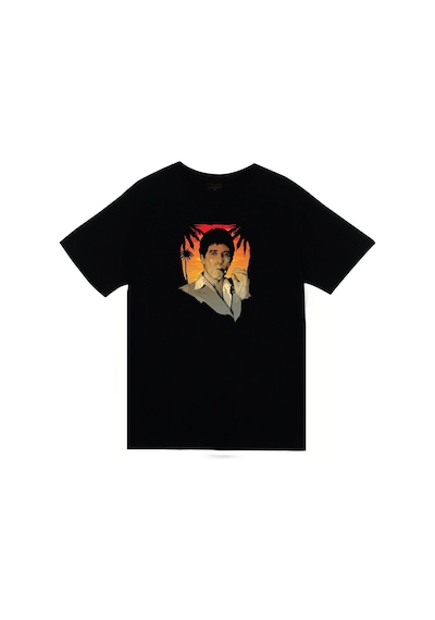 Stoned&Fame Unisex Siyah Scarface Tony Montana T-shirt SIYAH