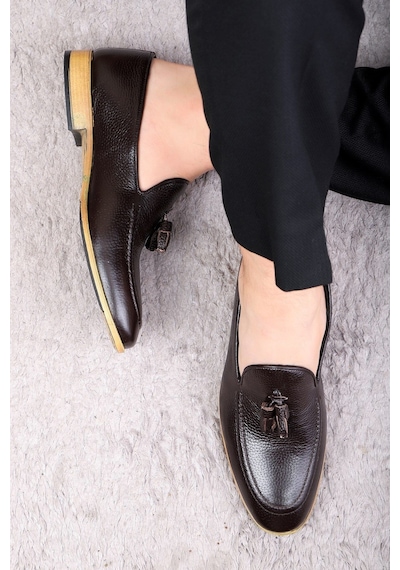 Ducavelli Tusa Hakiki Deri Erkek Klasik Ayakkabı, Loafer Klasik Ayakkabı