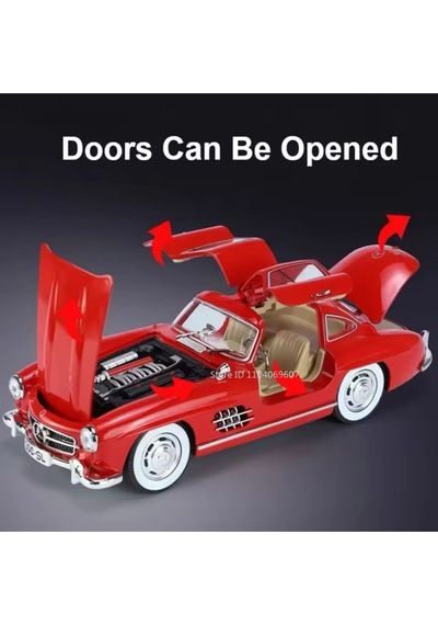 Scowetto Mercedes-benz 300 Sl Bordo 1954 Model Klasik Araba 1/24 Ölçek Mercedes 300sl Bordo