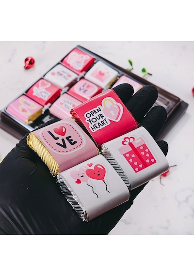 Nin Chocolate Sevgililer Günü Baskılı İnce Kare Delux Çikolata