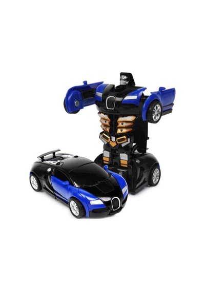Kendiliğinden Robota Dönüşebülen Bugatti Araç Oyuncak Figür Transformens Mavi
