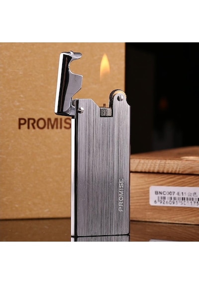 Çelik Depolu Promise Slim Çakmak Gümüş Grisi