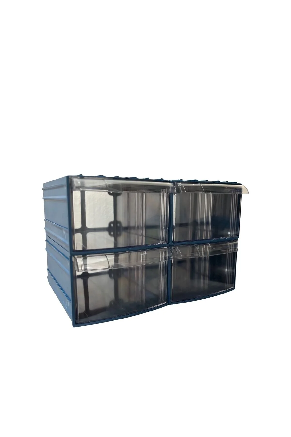 Plastik Çekmeceli Kutu 4 Çekmeceli 760-m4 Mavi