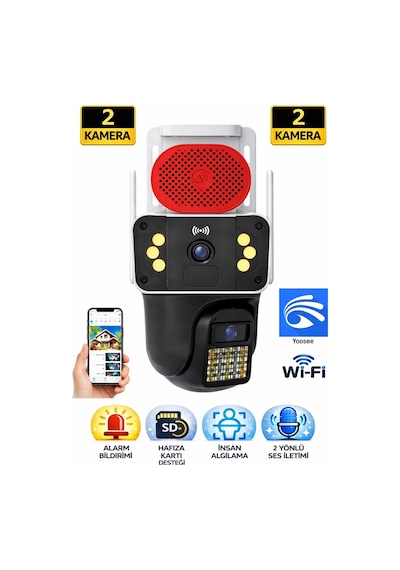 Blic Blm-94 6mp Çift Lens Wi-fi Hareketli Ptz Dış Mekan Güvenlik Kamerası