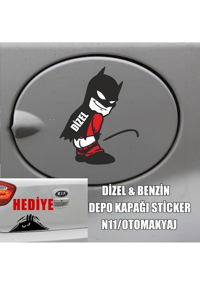 Audi Depo Kapağı Sticker Batman Benzin Dizel