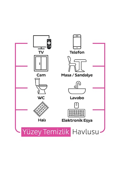 Sleepy Easy Clean Lilyum Buketi Yüzey Temizlik Havlusu Mendili 100 Yaprak