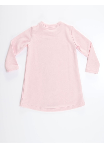 Cool Zürafa Kız Çocuk Pembe Kışlık Uzun Kollu Elbise