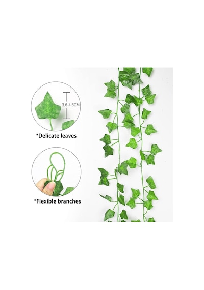Yapay Zincir Sarmaşık Hedera Üçgen Model 12'li 2 Metre 30 Cm