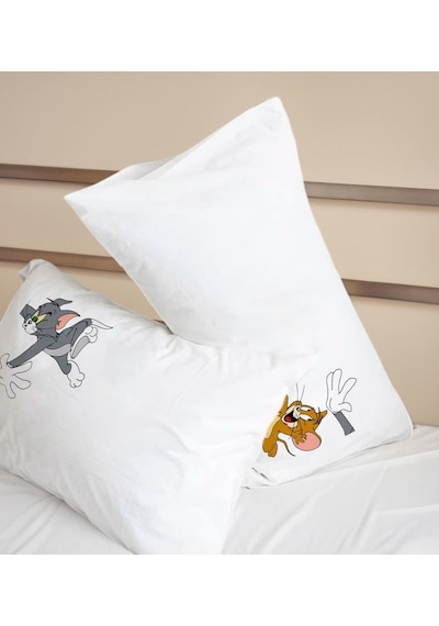 Bk Gift Kişiye Özel Eğlenceli Kedi Tasarımlı Pamuklu 2 Li Yastık Kılıfı Seti-4 50x70cm , Sevgiliye , Ev si, Tasarım Ev Tekstili