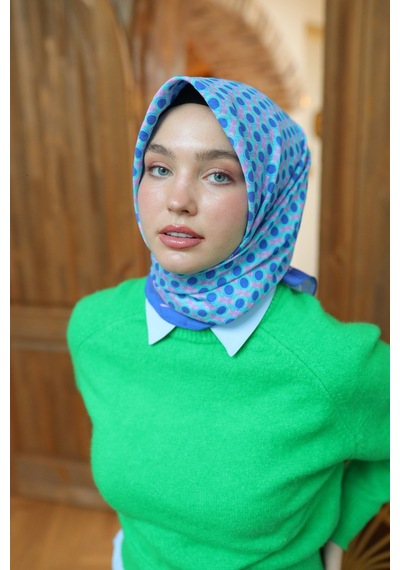 Silk Home Olinda Eşarp 48005-24 Menekşe, Pembe, Cam Göbeği