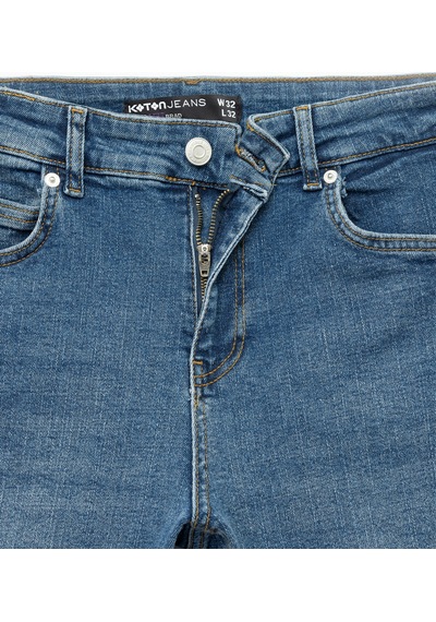 Koton Normal Bel Cepli Pamuklu Slim Fit Jean Pantolon - Brad Jean Orta İndigo 7wam40008nd Koton Normal Bel Cepli Pamuklu Slim Fit Jean Pantolon - Brad Jean Orta İndigo 7wam40008nd