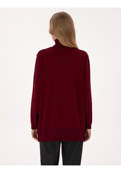Pierre Cardin Kadın Vişne Kazak /triko 50316385-vr223 Vişne