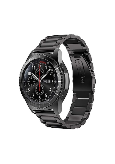 Gear S3 22mm Uyumlu Krd-04 Metal Zore Kordon-siyah