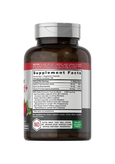Horbäach Nitrik Oxide Max Beet Root + With Nitrates 180 Vegie... Aromasız