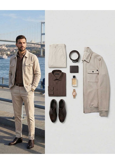 Bys Beystil Erkek Krem Slim Fit Düz Keten Pantolon Bys Beystil Erkek Krem Slim Fit Düz Keten Pantolon