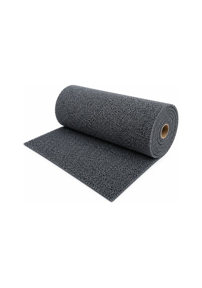 Kıvırcık Paspas 14 Mm 100x100 Cm Gri Pvc Kaymaz Tabanlı