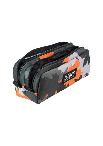 Jacbag Dual Pouch Pencıl Case-çift Bölmeli Kalemkutu - Turuncu Camoflora Turuncu Camoflora