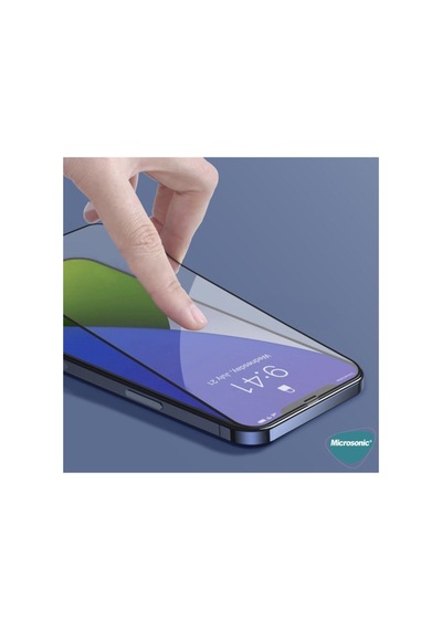 Apple iPhone Uyumlu 12 Mini Tam Kaplayan Temperli Cam Ekran Koruyucu Siyah