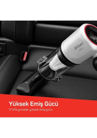 Tr Ar4500 Rushx Araç İçi Süpürge 17000pa 6-in-1 Şarjlı Kablosuz Güçlü Vakumlu El Süpürgesi Diğer