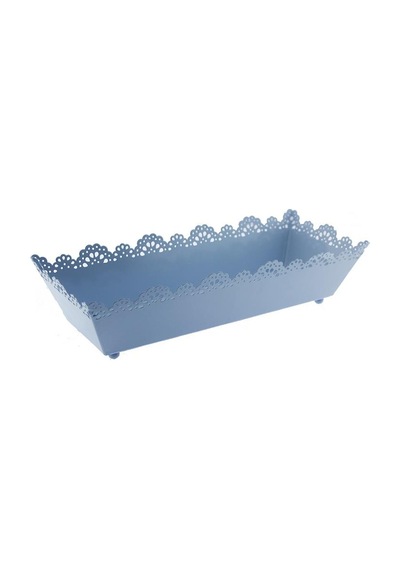 Mutluadim 12X31Cm Metal Tepsi Saksı Dikdörtgen Sepet