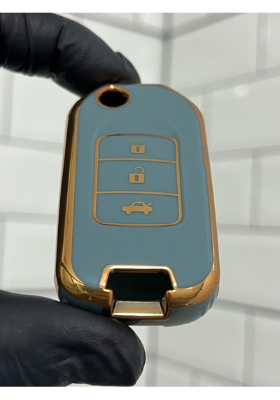 Honda Civic Crv Accord City Uyumlu Anahtar Kılıfı Gri - Gold