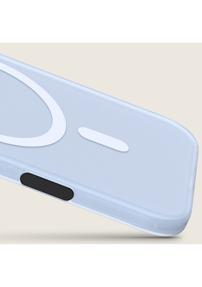 Apple Uyumlu iPhone 17 Air  Kılıf M-safe Şarj Özellikli Benks Lucid Armor Magnetik Kapak Açık Mavi Açik Mavi
