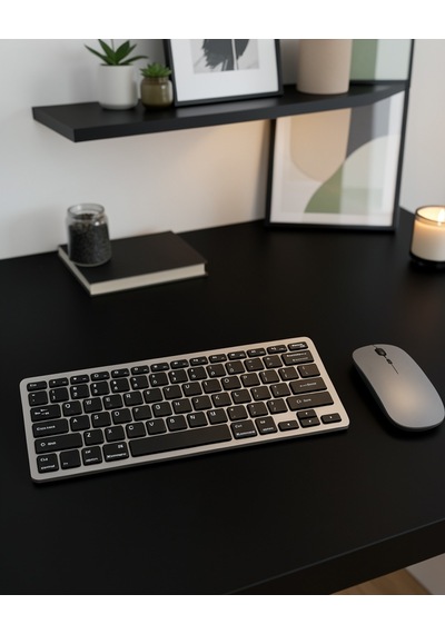 Bluetooth Klavye Mouse Seti Kompakt Taşınabilir Uczzzkb02klavye-4 Diğer