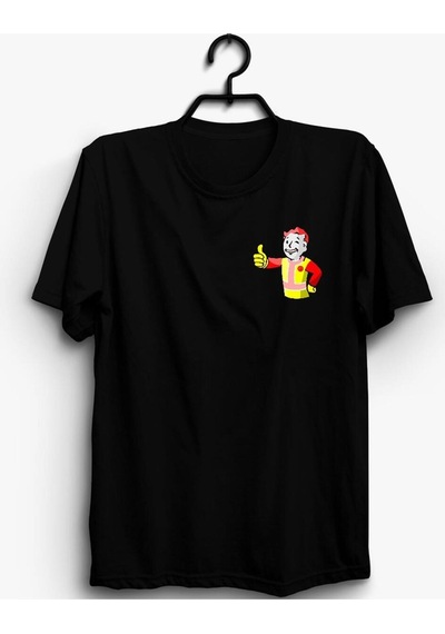Fall Guys Baskılı Tshirt SIYAH