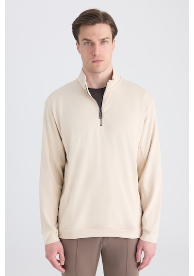 D'S Damat Ds Damat Regular Fit Bej Düz Sweatshirt 5hce26172202m Bej