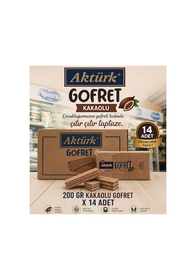 200gr Kakao Gofret 14 Adet