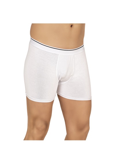 Özkan Underwear Özkan 11256 3'lü Paket Erkek Premium Kumaş Modal Pamuklu Esnek Yumuşak Boxer Şort Beyaz
