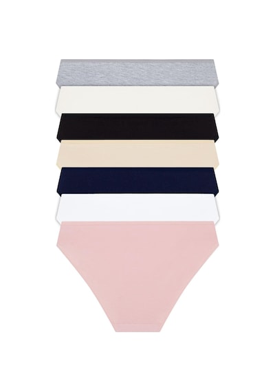 Cottonhill Basic Pamuklu Kadın Bikini Külot 7'li Paket Model1 Çok Renkli