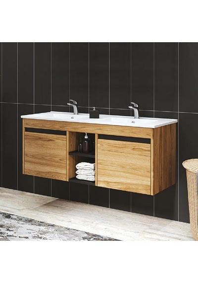 Denko Twin 120 Cm Mdf Ud Banyo Dolabı Alt Modül Ve Lavabo Çok Renkli Denko Twin 120 Cm Mdf Ud Banyo Dolabı Alt Modül Ve Lavabo Çok Renkli
