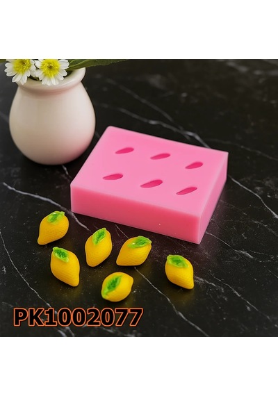 Pk1002077 - Silikon Kalıp Mum Kalıbı 6lı Minik Limon Renksiz