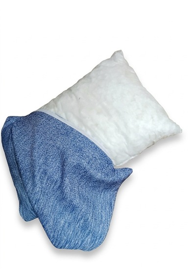 Visko Parçacıklı Yastık 40x60 Cm - 1000 Gr, Visko Parça Dolgulu, Fermuarlı Yıkanabilir Kılıflı, Antibakteriyel Ergonomik Yastık Beyaz