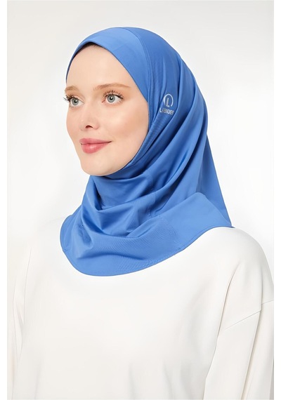 Melodi Scarf Kadın Tesettür Hijab Spor Bone Saks Mavisi Saks Mavisi