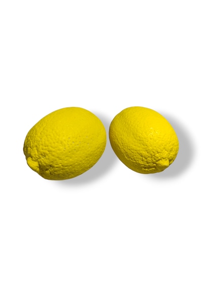 2 Adet Dekoratif Limon Ojbe Sarı Renkli Dokulu Limon Sarı