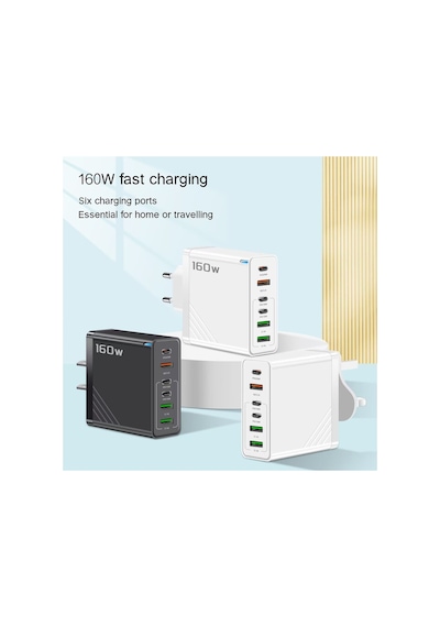 Z85 6 Portlu 3 Usb + 3 Type C Girişli Qc.3 Hızlı Şarj Adaptörü