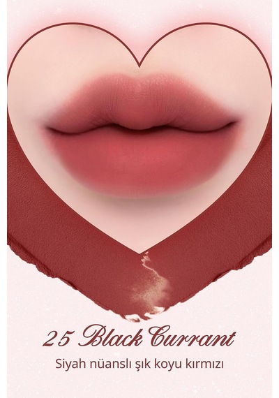 Yoğun Pigmentli Köpük Yapıda Kadife Bitişli Ruj & Allık Souffle Color Pot 25 Black Currant Çok Renkli