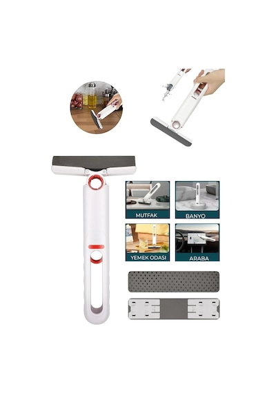 Taşınabilir Mini Mop Kendinden Sıkmalı Mini Temizlik Büyüsü Islak Ve Kuru Kullanım Temizlik Mini Mop Diğer