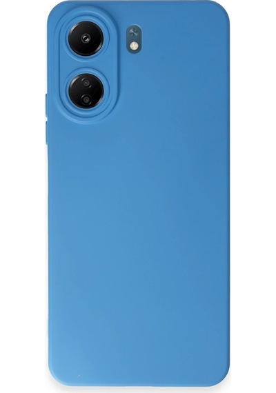 Newface - 371 - Xiaomi Redmi 13c Kılıf Nano İçi Kadife Silikon - Edntrend - - Mavi
